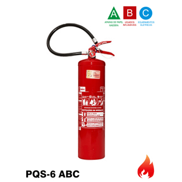 Extintor de Incêndio Pó Químico Seco ABC PQS 6 KG