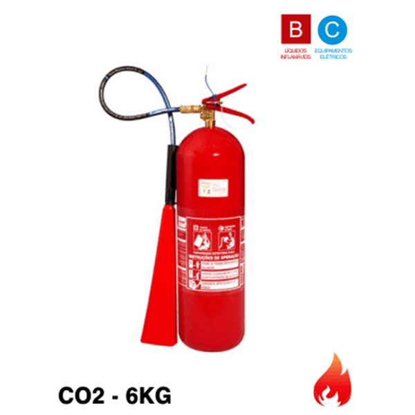 Extintor de Incêndio Gás Carbônico CO2 6 kg
