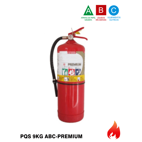 Extintor de Incêndio Pó Químico Seco Abc Premium – 9kg – Prazo de Entrega Sob Consulta