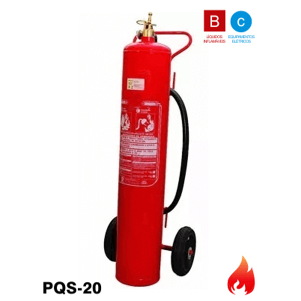 Extintor de Incêndio Pó Químico Seco BC – 20kg (Carreta)
