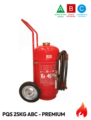 Extintor de Incêndio Pó Químico Seco Abc Premium – 25kg 