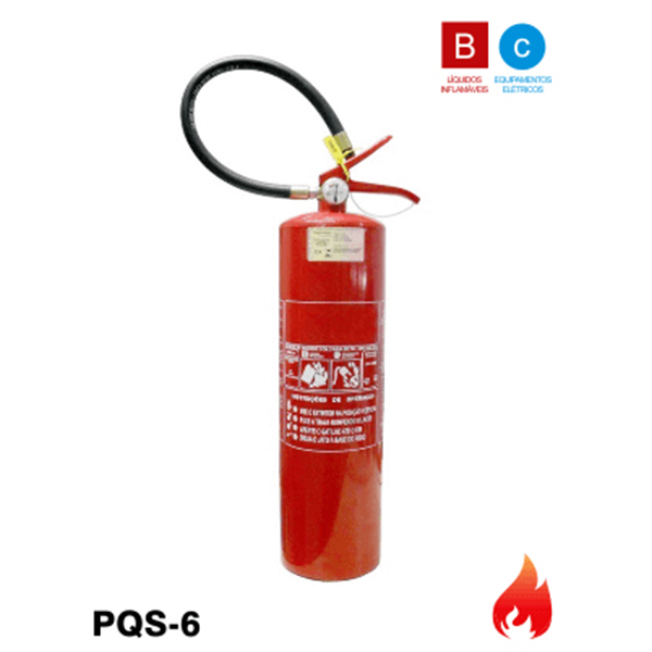 Extintor de Incêndio Pó Químico Seco BC PQS 6 KG